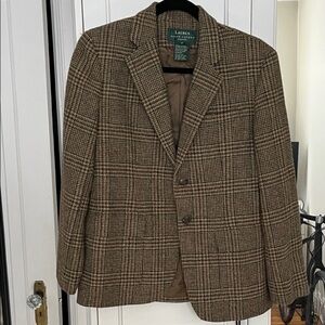 Ralph Lauren Tan Checkered Blazer